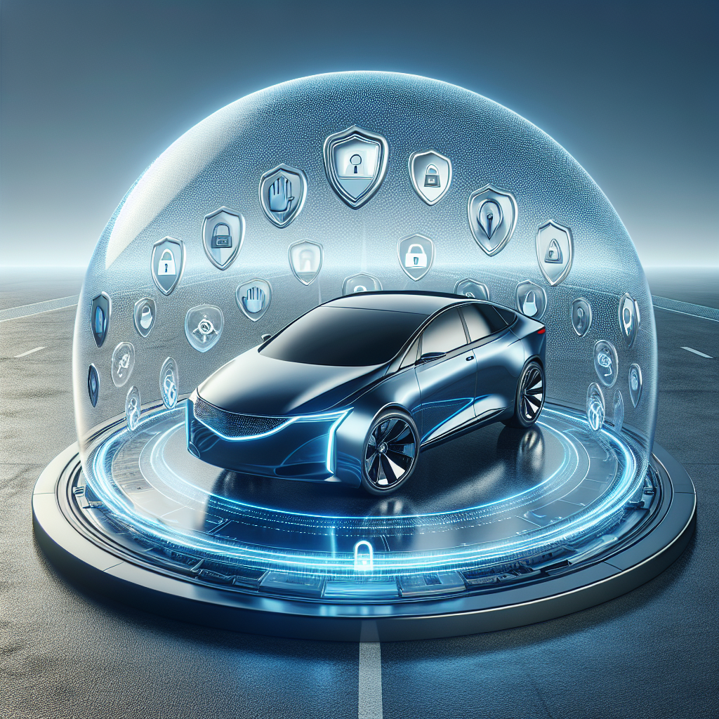 A sleek, modern car under protection, symbolizing secure and reliable car insurance coverage.